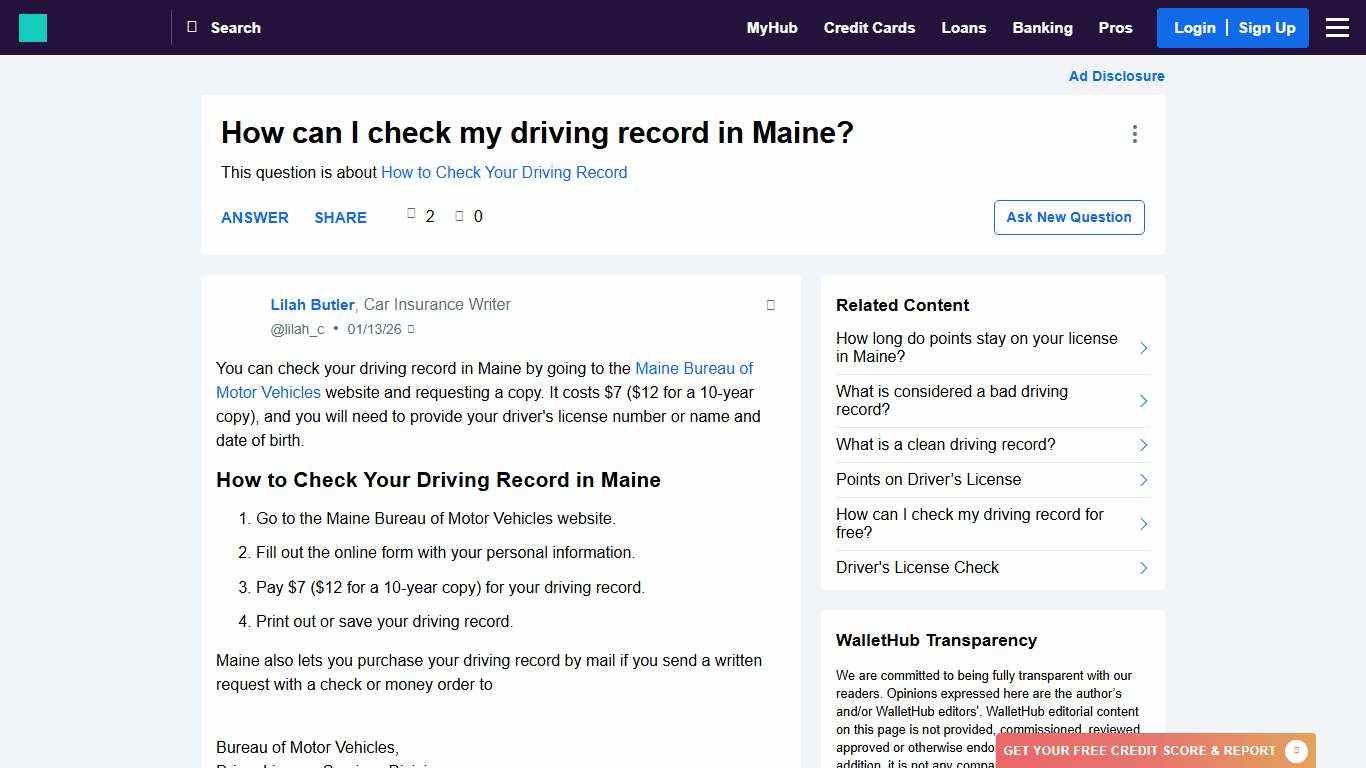 How to Check Your Driving Record in Maine?